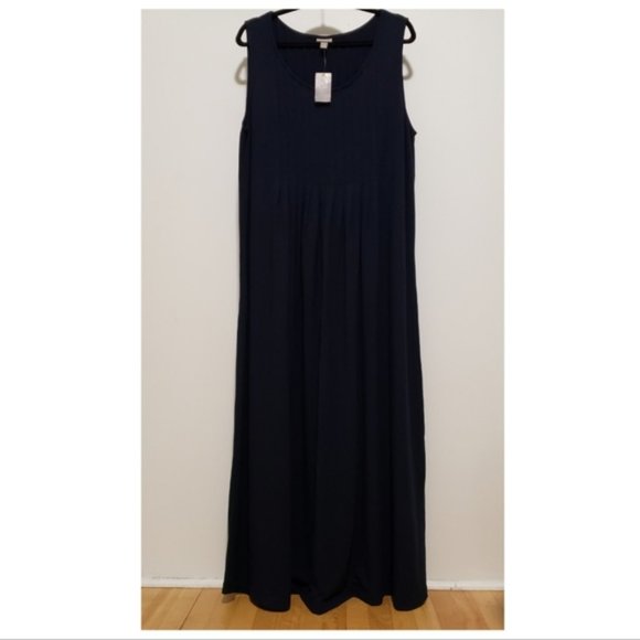 J. Jill Dresses & Skirts - NWT J. Jill Navy Sleeveless Cotton Maxi Dress